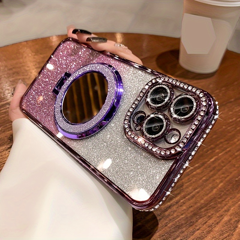 Diamond Mirror Magnetic iPhone Case for IPhone Pro Max to 16 - Image 4